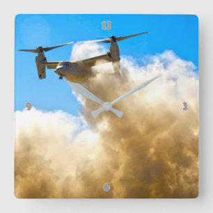 MV-22B OSPREY SQUARE WALL CLOCK