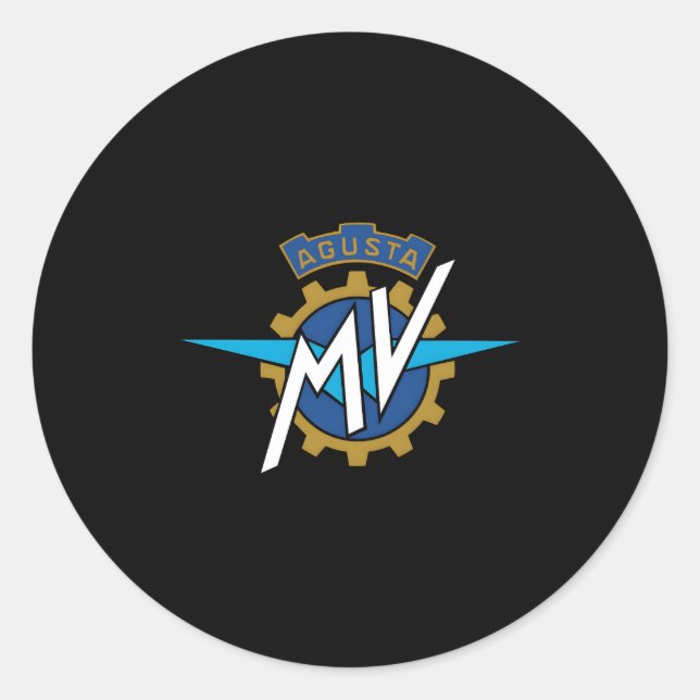 Mv Agusta Motorcycle Classic Round Sticker (Front)