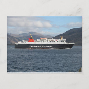 MV ISLE OF LEWIS LEAVING ULLAPOOL POSTCARD