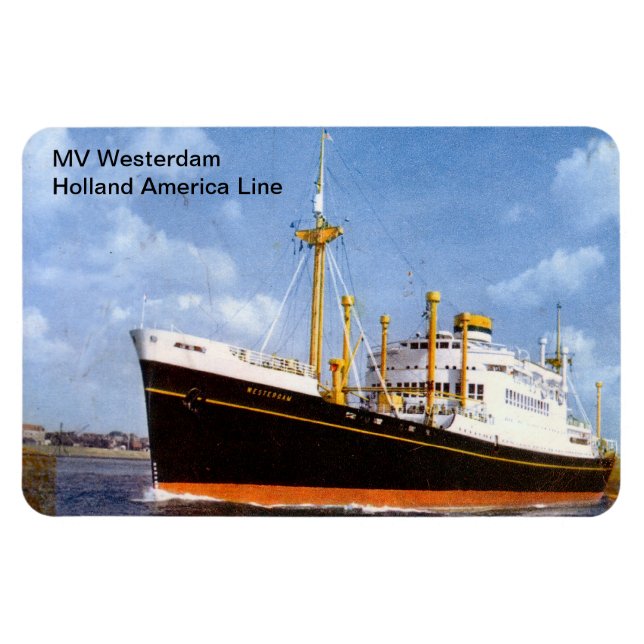 MV Westerdam, Holland America Line Magnet (Horizontal)