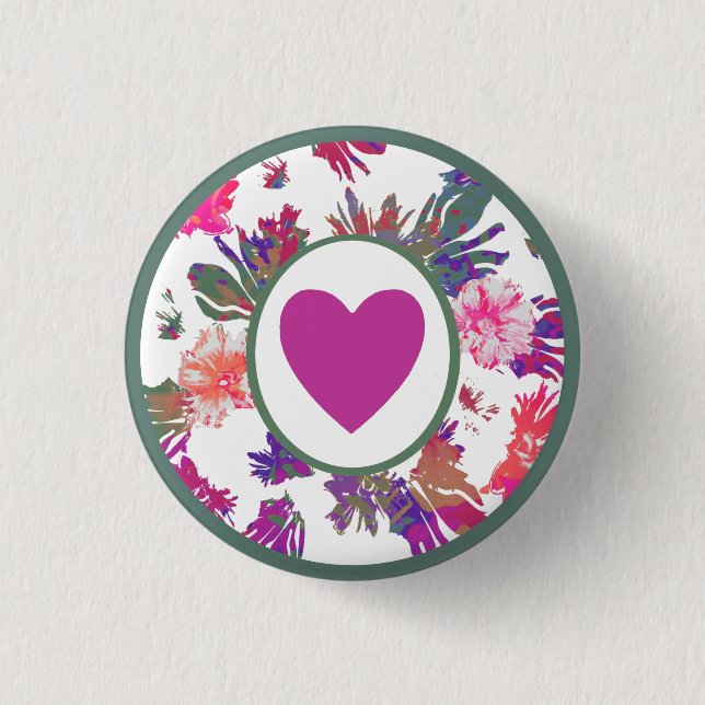 MVB  Array of Love Bouquet  Design 1 Inch Round Button (Front)