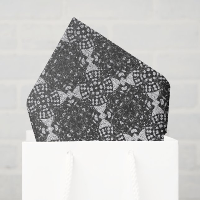 MVB Black Faux Lace Grey Tissue Paper (Gift Bag)