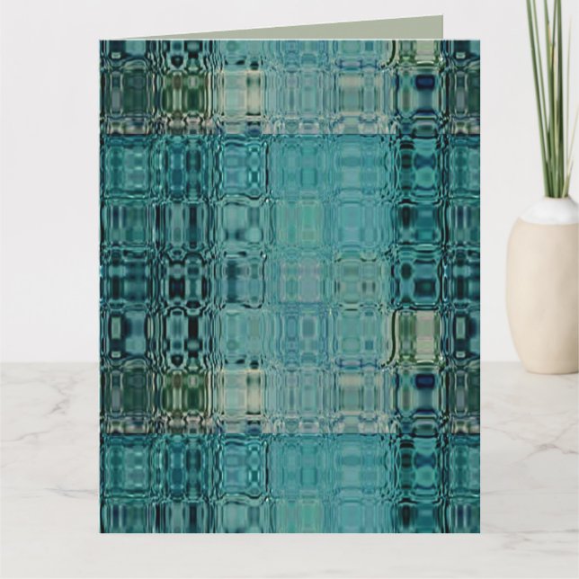 MVB Blue Teal- Faux Glass Card (Front)