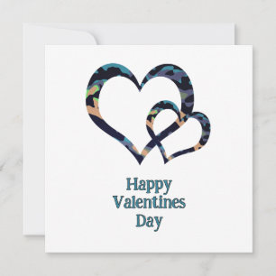 MVB Double Trendy Blue Camo Heart Design