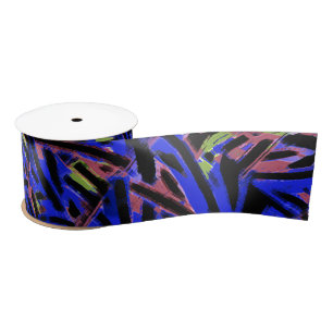 MVB Ethnic Swirl Weave -Jewel tone Satin Ribbon