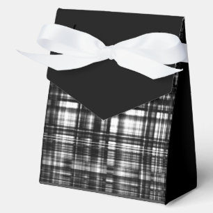 MVB Lumber Jack Black & Grey Plaid Favor Box