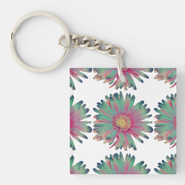 MVB Pastel Daisy Multi Colour -Design 2 Keychain (Front)