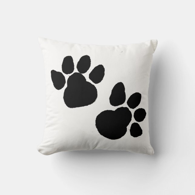 MVB Paws Throw Pillow (Front)
