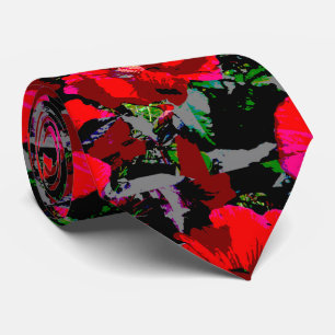 MVB Red Poppy Flowed Design Tie