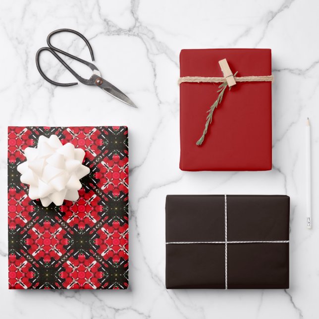 MVB Scottish Diamond Design Wrapping Paper Sheet (Front)
