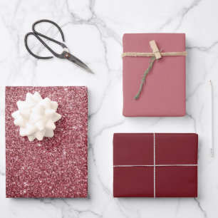 MVB Sparkly Pink Design Wrapping Paper Sheet