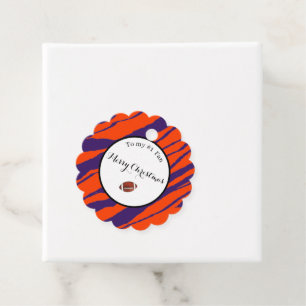 MVB Tiger Stripes Design- Orange & Purple Favour Tags