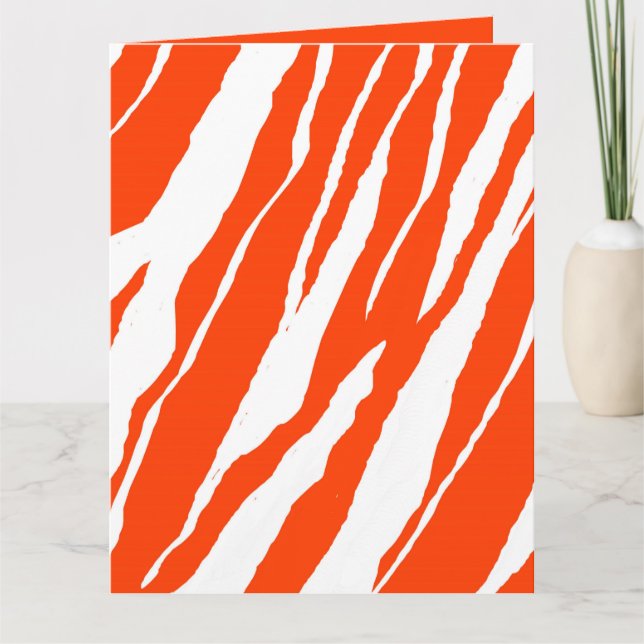 MVB Tiger Stripes Design- Orange & White Card (Front)