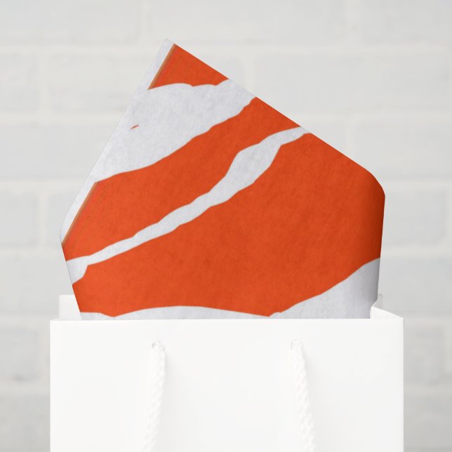 MVB Tiger Stripes Design- Orange & White Tissue Paper (Gift Bag)