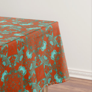MVB Tribal Terracotta Green Blitz Tablecloth