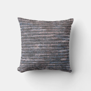 MVB Weathered Blue/Grey Faux Burlap design Outdoor Pillow