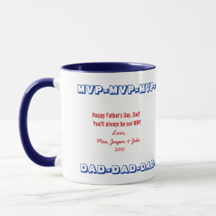 MVP DAD personalized Father's Day mug