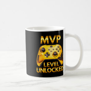 Mvp Level Unlocked Video Game Player Gold Gaming C Coffee Mug