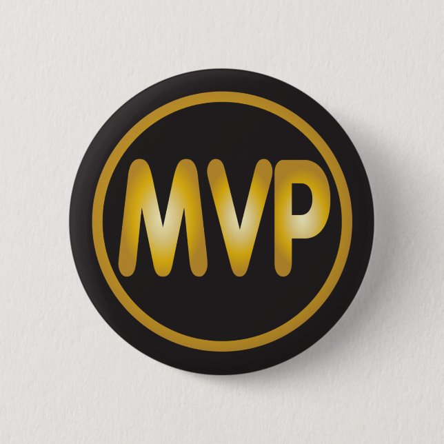 MVP most valuable player badge 2 Inch Round Button (Front)