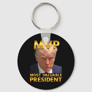 Mvp Most Valuable President Donald Trump New Golde Keychain