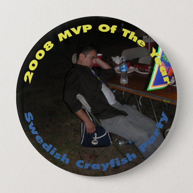 MVP Of The Year 2008 4 Inch Round Button (Front)