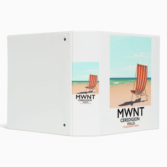 Mwnt, Ceredigion Wales travel poster Binder (Background)