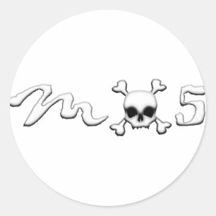 MX5 skull Classic Round Sticker