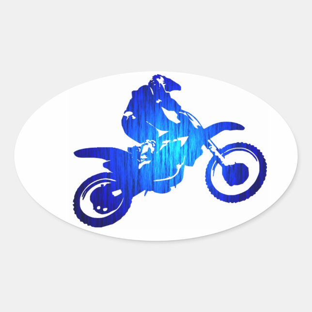 MX BLUE BEAT OVAL STICKER (Front)