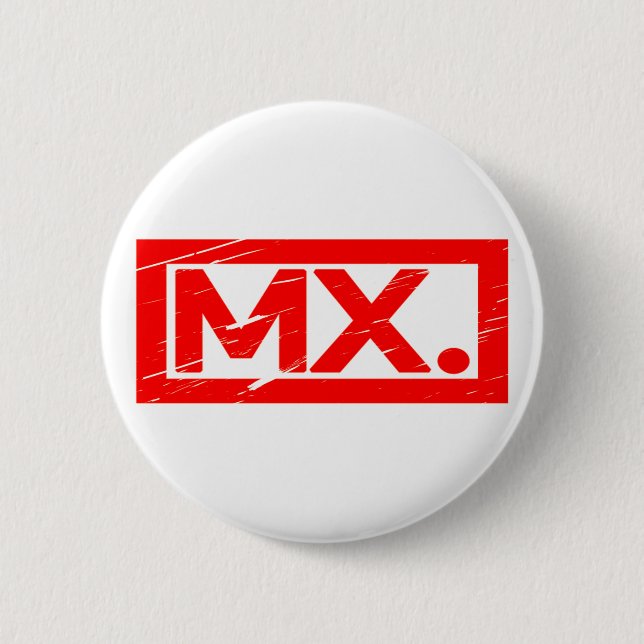 Mx. Stamp 2 Inch Round Button (Front)