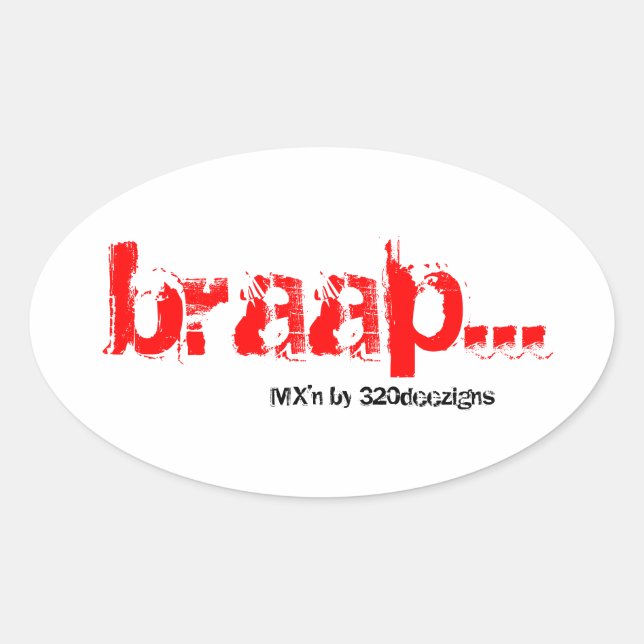 MX'n braap stickers - red (Front)