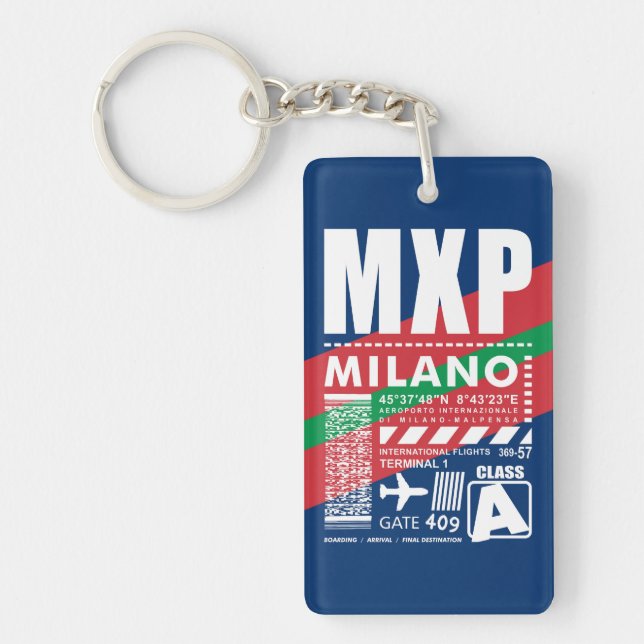 MXP Milan Airport Keychain (Front)