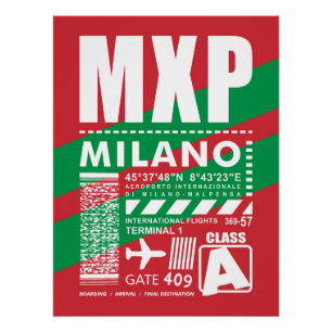 MXP Milan Airport Poster