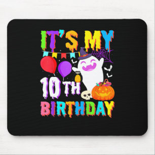 My 10th Birthday Gifts Ghost Pumpkin Halloween Cos Mouse Pad