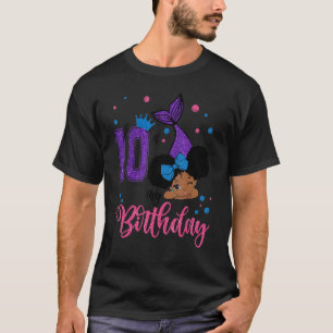 My 10th Birthday Happy Little Mermaid On Her Birth T-Shirt