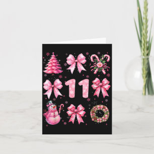 My 11th Birthday Nk Santa Coquette Snowman 11 Year Card