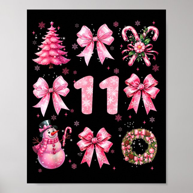 My 11th Birthday Nk Santa Coquette Snowman 11 Year Poster (Front)