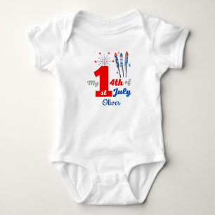 My 1st 4th Of July Personalized Baby Bodysuit