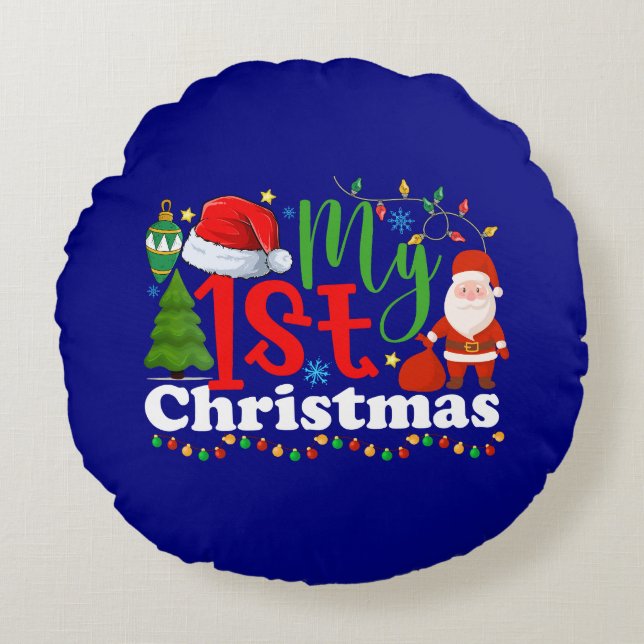My 1st Christmas-81953 Round Pillow (Front)
