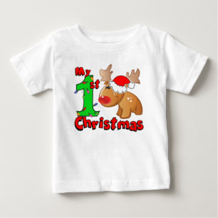 My 1st Christmas Reindeer Baby T-Shirt