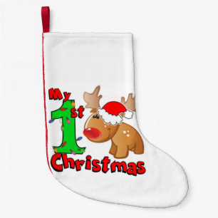 My 1st Christmas Reindeer Small Christmas Stocking