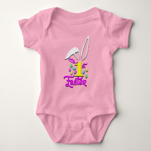 My 1st Easter Baby Girl Pink Bodysuit - Easter