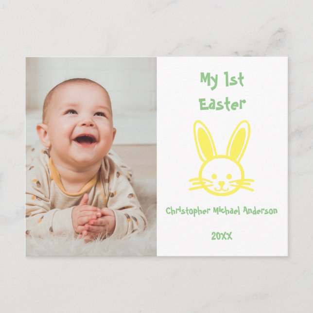 My 1st Easter Baby Photo Postcard (Front)