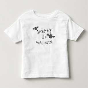 My 1st Halloween Black & White Personalized Toddler T-shirt