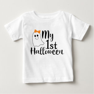 My 1st Halloween Cute Baby Girl Ghost Baby T-Shirt