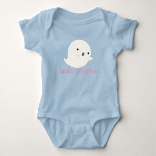 My 1st Halloween Pink & Blue Ghost Personalized Baby Bodysuit