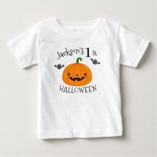My 1st Halloween Pumpkin Personalized Baby T-Shirt
