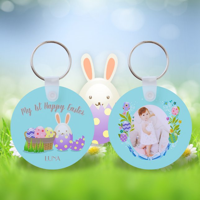 My 1st Happy Easter Circle Keychain (My 1st Happy Easter Circle Keychain)