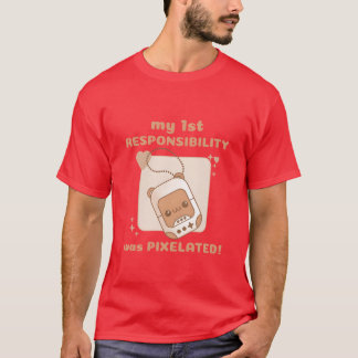 my 1st Responsibility was Pielated Bear Gamer vint T-Shirt