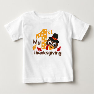 My 1st Thanksgiving Turkey Boy Baby T-Shirt