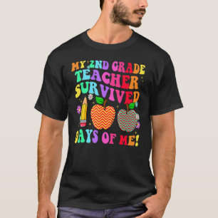 My 2nd Grade Teacher Survived 100 Days Of Me Groov T-Shirt